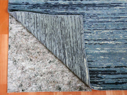 Modern / Contemporary hand-knotted wool rug in Blue, 8'1" x 8'1" — SKU O066851 (view 4)
