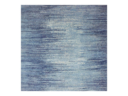 Blue 10'1" x 10'1" Modern and Contemporary Hand knotted Wool Rug - Sku: O066852