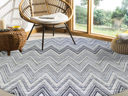 Modern / Contemporary hand-knotted wool/silk rug in Ivory, 11'9" x 11'9" — SKU O066853 (view 2)