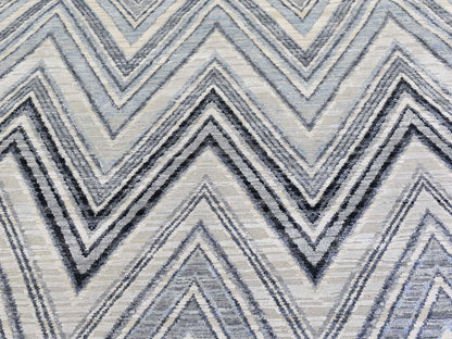 Ivory 11'9" x 11'9" Modern and Contemporary Hand knotted Wool/Silk Rug - Sku: O066853