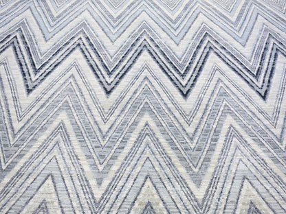Grey 9'10" x 14'3" Modern / Contemporary Hand knotted Wool/Silk Rug - Sku: O066874