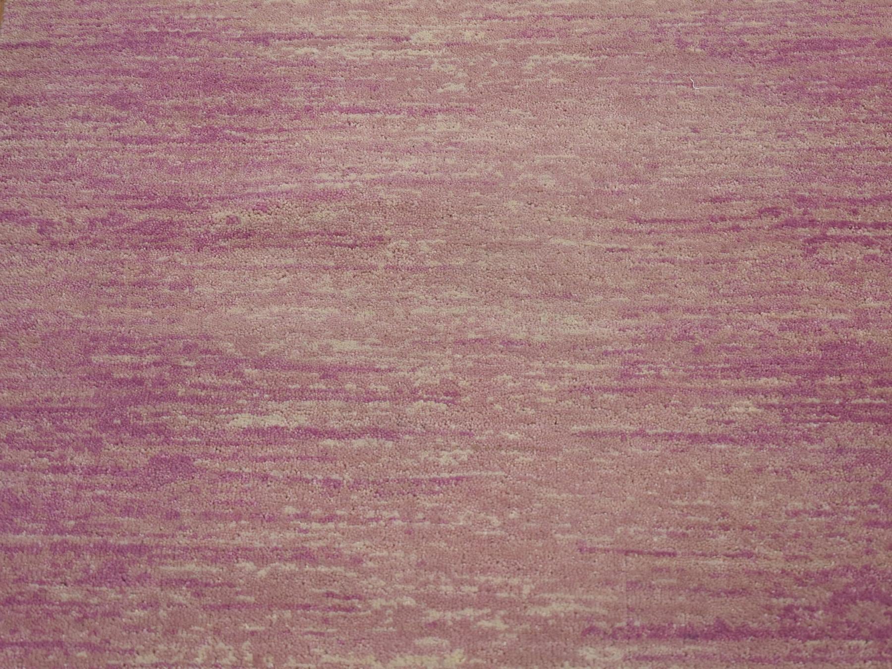Modern / Contemporary hand-knotted wool runner in Pink, 2'6" x 12'4" — SKU O066877 (view 2)