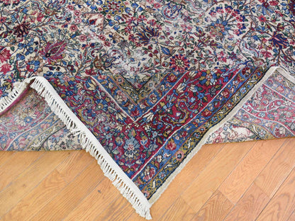 Kerman Antique hand-knotted wool rug in Beige & Red, 8'9" x 11'3" — SKU O066949 (view 5)