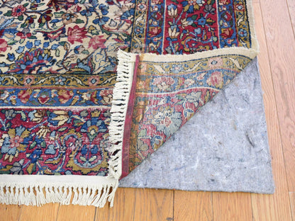 Kerman Antique hand-knotted wool rug in Beige & Red, 8'9" x 11'3" — SKU O066949 (view 7)