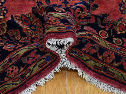 Red 12'4" x 19'3" Antique Hand knotted Wool Rug - Sku: O066991