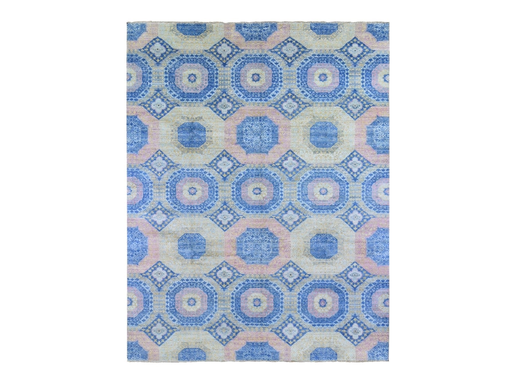 Mamluk Mamluk hand-knotted wool rug in Blue, 9' x 11'8" — SKU O066997
