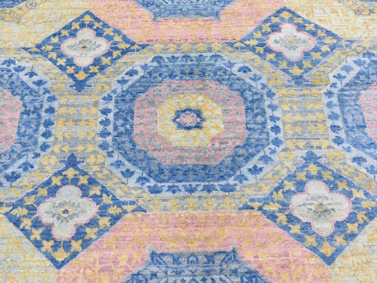 Mamluk Mamluk hand-knotted wool rug in Blue, 9' x 11'8" — SKU O066997 (view 8)
