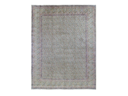 Ivory 10'0" x 13'0" Antique Hand knotted Wool Rug - Sku: O066998
