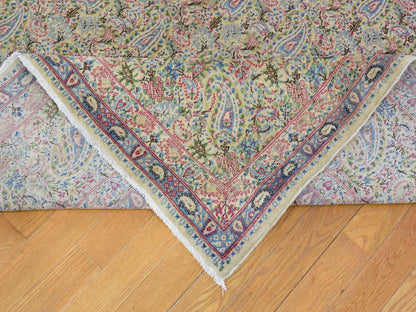 Ivory 10'0" x 13'0" Antique Hand knotted Wool Rug - Sku: O066998