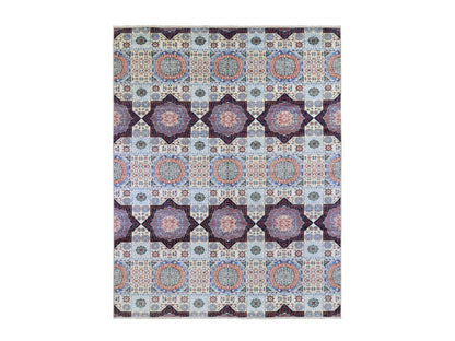 Ivory 10'0" x 13'9" Mamluk Hand knotted Wool Rug - Sku: O066999