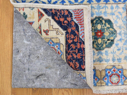 Ivory 10'0" x 13'9" Mamluk Hand knotted Wool Rug - Sku: O066999