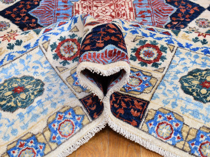 Mamluk Mamluk hand-knotted wool rug in Ivory, 10' x 13'9" — SKU O066999 (view 4)