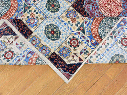 Ivory 10'0" x 13'9" Mamluk Hand knotted Wool Rug - Sku: O066999