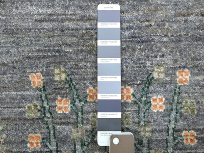 Grey 12'0" x 12'0" Transitional Hand knotted Wool Rug - Sku: O067159