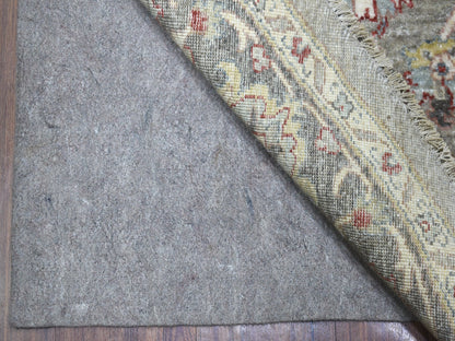 Grey 5'8" x 5'9" Oushak And Peshawar Hand knotted Wool Rug - Sku: O067189