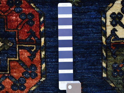Ersari Tribal & Geometric hand-knotted wool rug in Blue, 5' x 6'10" — SKU O067214 (view 3)