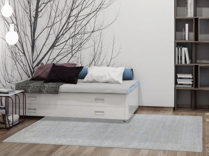 Grey 6'0" x 8'10" Oushak And Peshawar Hand knotted Wool Rug - Sku: O067375