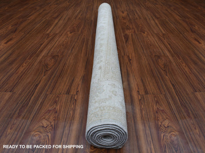 Grey 6'0" x 8'10" Oushak And Peshawar Hand knotted Wool Rug - Sku: O067375