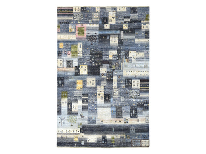 Grey 5'10" x 9'0" Tribal & Geometric Hand knotted Wool Rug - Sku: O067518