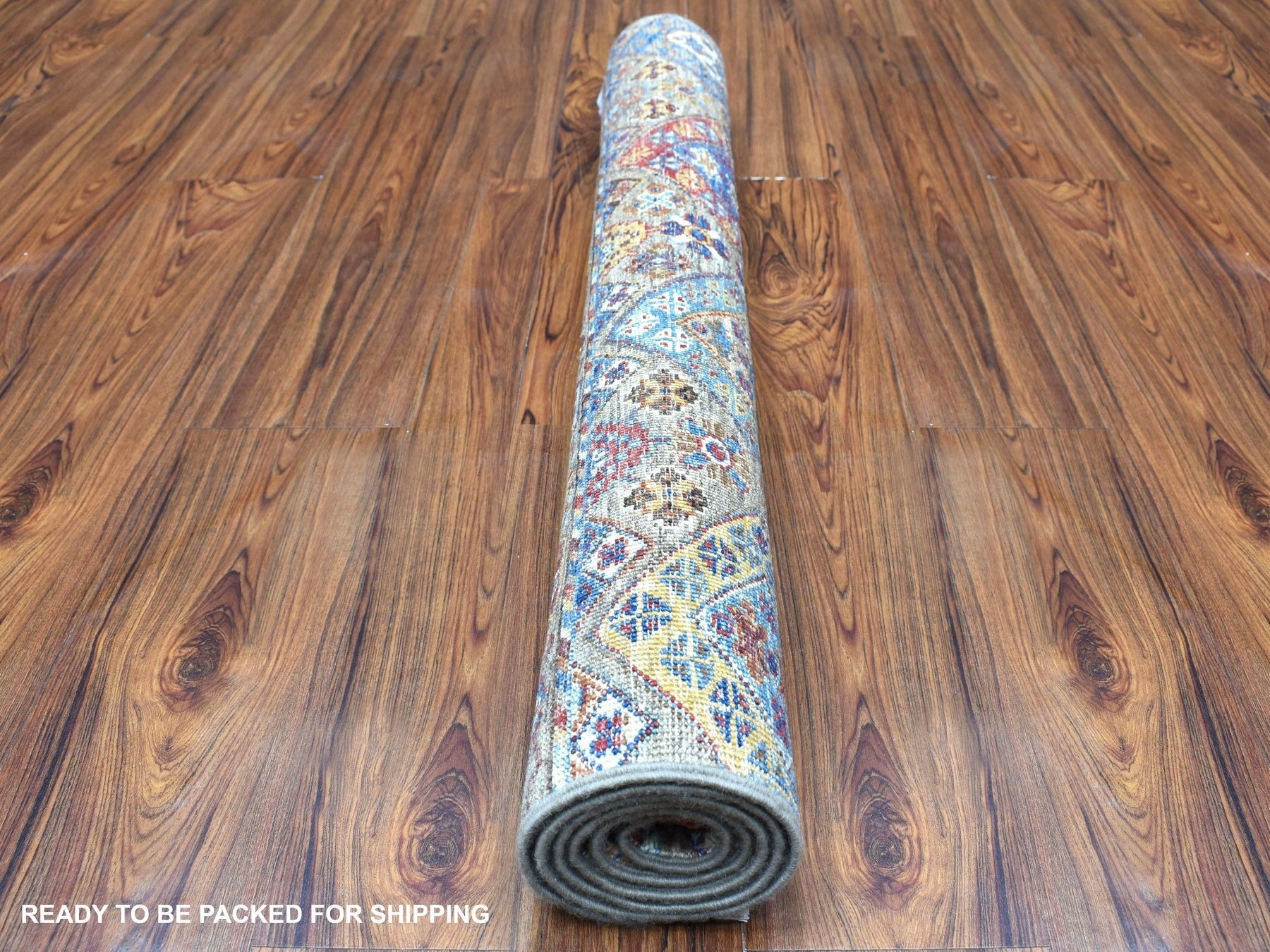 Kazak Kazak hand-knotted wool rug in Brown, 3'5" x 4'10" — SKU O067540 (view 4)