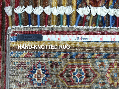 Kazak Kazak hand-knotted wool rug in Brown, 3'5" x 4'10" — SKU O067540 (view 6)