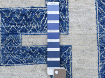 Oushak hand-knotted wool rug in Blue, 7'10" x 9'9" — SKU O067563 (view 7)