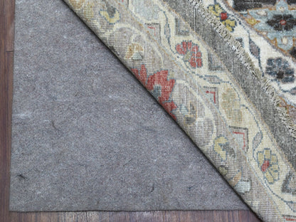 Grey 11'7" x 11'7" Oushak And Peshawar Hand knotted Wool Rug - Sku: O067565