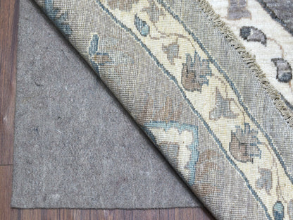 Grey 12'0" x 12'0" Oushak And Peshawar Hand knotted Wool Rug - Sku: O067566