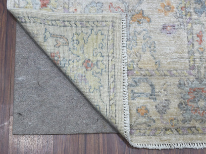 Grey 2'10" x 16'0" Oushak And Peshawar Hand knotted Wool Rug - Sku: O067597