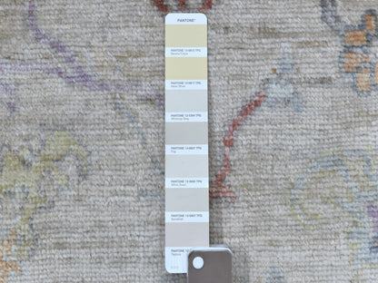 Grey 2'10" x 16'0" Oushak And Peshawar Hand knotted Wool Rug - Sku: O067597