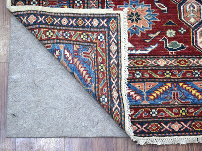 Kazak Kazak hand-knotted wool rug in Ivory & Blue, 5' x 6'5" — SKU O067628 (view 2)