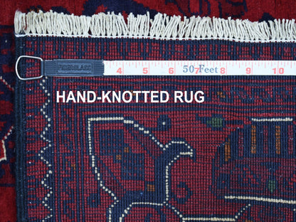 Red 3'3" x 4'10" Tribal Hand knotted Wool Rug - Sku: O067817