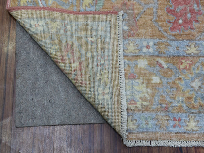 Brown 6'1" x 8'10" Oushak / Peshawar Hand knotted Wool Rug - Sku: O067947