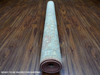 Brown 6'1" x 8'10" Oushak / Peshawar Hand knotted Wool Rug - Sku: O067947