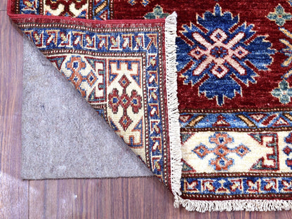 Red 2'7" x 8'10" Tribal Hand knotted Wool Rug - Sku: O068029