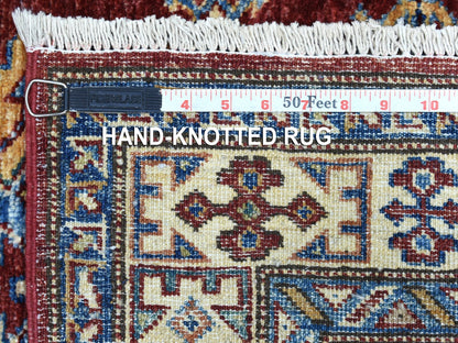 Red 2'7" x 8'10" Tribal Hand knotted Wool Rug - Sku: O068029