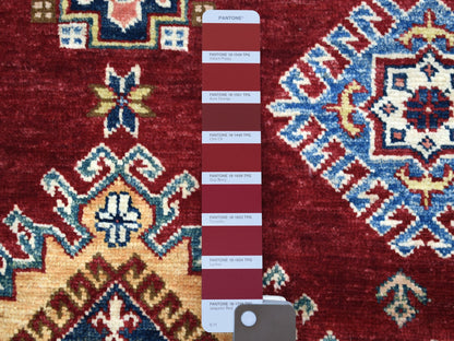 Red 8'1" x 10'0" Tribal Hand knotted Wool Rug - Sku: O068058