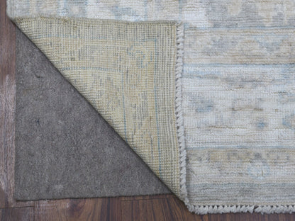 Grey 6'0" x 9'2" Oushak And Peshawar Hand knotted Wool Rug - Sku: O068142
