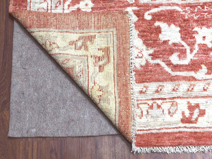 Red 11'9" x 14'9" Oushak / Peshawar Hand knotted Wool Rug - Sku: O068145