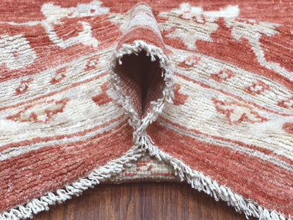 Red 11'9" x 14'9" Oushak / Peshawar Hand knotted Wool Rug - Sku: O068145