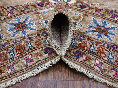 Kazak Kazak hand-knotted wool rug in Beige, 9' x 11'9" — SKU O068154 (view 5)