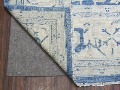 Blue 9'8" x 13'5" Oushak And Peshawar Hand knotted Wool Rug - Sku: O068324