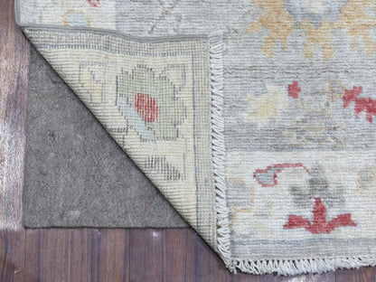 Oushak Oushak hand-knotted wool runner in Gray & Light Gray, 3' x 13'5" — SKU O068396 (view 2)