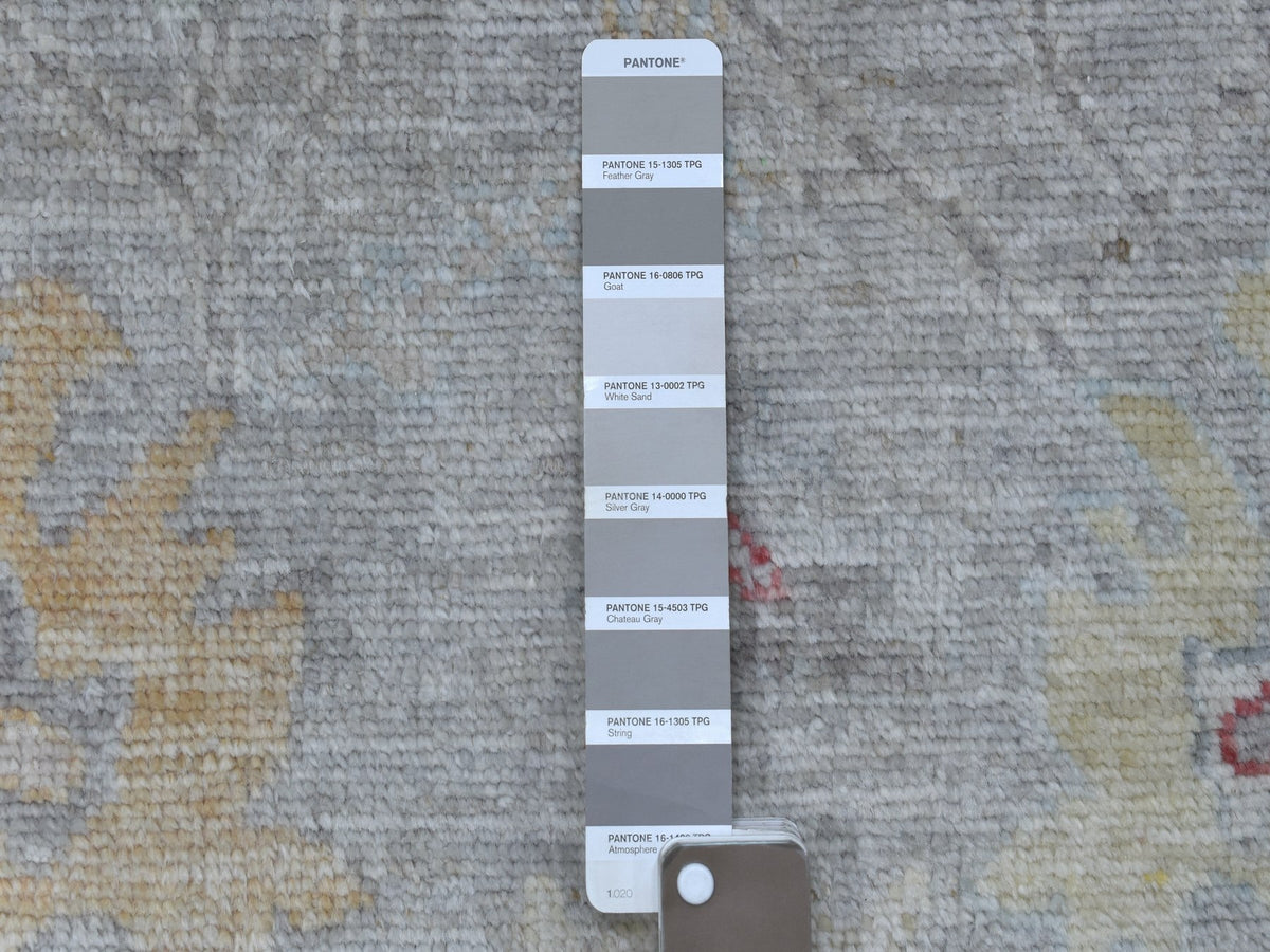 Oushak Oushak hand-knotted wool runner in Gray & Light Gray, 3' x 13'5" — SKU O068396 (view 3)