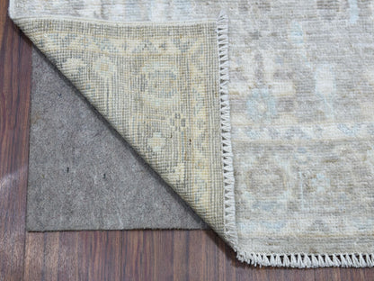 Grey 2'9" x 16'0" Oushak And Peshawar Hand knotted Wool Rug - Sku: O068407