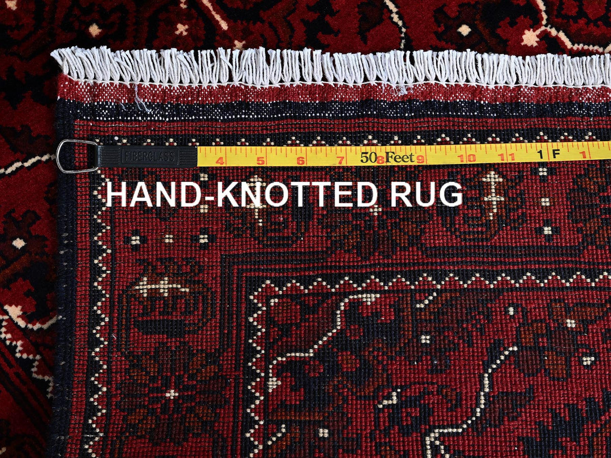 Tribal Tribal & Geometric hand-knotted wool runner in Red, 2'4" x 5'2" — SKU O0684 (view 7)