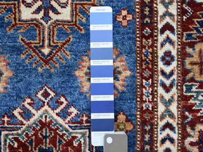 Kazak Kazak hand-knotted wool runner in Blue & Red, 2'10" x 37'2" — SKU O068600 (view 3)
