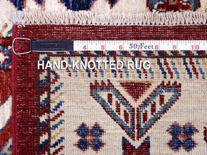 Red 3'0" x 25'3" Tribal Hand knotted Wool Rug - Sku: O068645