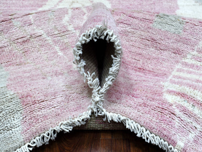 Pink 8'10" x 11'9" Tribal Hand knotted Wool Rug - Sku: O068749