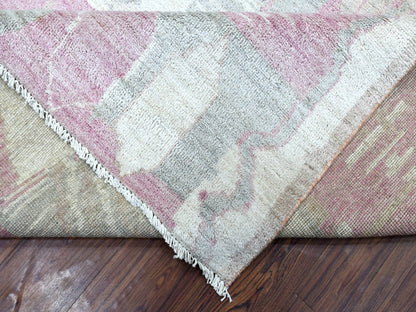 Pink 8'10" x 11'9" Tribal Hand knotted Wool Rug - Sku: O068749